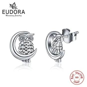 EUDORA Unique 100% Pure 925 Sterling Silver Cute eagle Stud Earring Lovely Owl Earring Women Fine Jewelry Charming Gift CYE010
EUDORA Unique 100% Pure 925 Sterling Silver Cute eagle Stud Earring Lovely Owl Earring Women Fine Jewelry Charming Gift CYE010