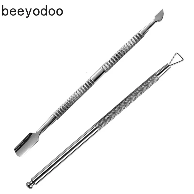 Nail Cuticle Spoon Pusher Remover 2pcs Stainless Steel Cutter Uv Gel Polish R Soak Off Art Clean Tools With Box
Nail Cuticle Spoon Pusher Remover 2pcs Stainless Steel Cutter Uv Gel Polish R Soak Off Art Clean Tools With Box