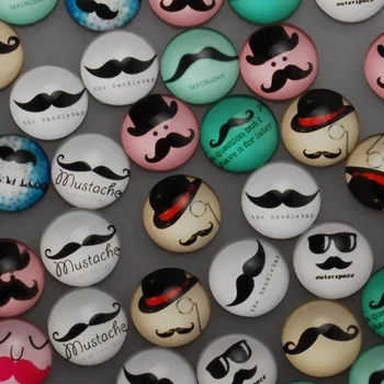 50pcs 18mm Beard Pattern Glass Dome Cabochon Stickers, Faltback Round Glass Cabochons
50pcs 18mm Beard Pattern Glass Dome Cabochon Stickers, Faltback Round Glass Cabochons