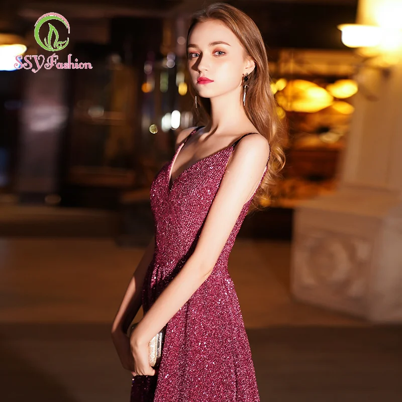 SSYFashion New Sale Sexy V-neck A-line Party Gown Formal Dresses Evening Gown Reflective Dress Robe De Soiree
SSYFashion New Sale Sexy V-neck A-line Party Gown Formal Dresses Evening Gown Reflective Dress Robe De Soiree