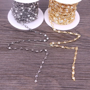 DIY ~ 3 Meter Cubic Zirconia Brass Chain,4mm Round Beaded Chain,For Jewelry Making
DIY ~ 3 Meter Cubic Zirconia Brass Chain,4mm Round Beaded Chain,For Jewelry Making