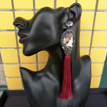 16.5cm /6.5inch long tassel earrings for women luxry handmade earrings with shell beauty woman map red green drop dangle earring
16.5cm /6.5inch long tassel earrings for women luxry handmade earrings with shell beauty woman map red green drop dangle earring