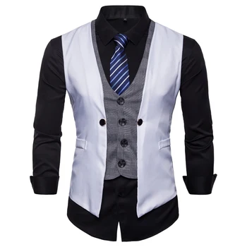 2019 Fashion New Men's Casual Boutique Business Vest / Man's Fake Two-piece Suit Vest Waistcoat Free Tie
2019 Fashion New Men's Casual Boutique Business Vest / Man's Fake Two-piece Suit Vest Waistcoat Free Tie