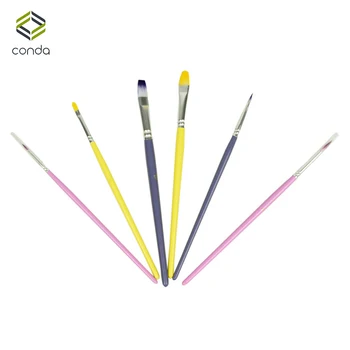 CONDA Detail Paint Brush 6pcs Miniature Nylon Hair Brushes Watercolor Painting Brush Set for School Stationery Art Supplies 
CONDA Detail Paint Brush 6pcs Miniature Nylon Hair Brushes Watercolor Painting Brush Set for School Stationery Art Supplies