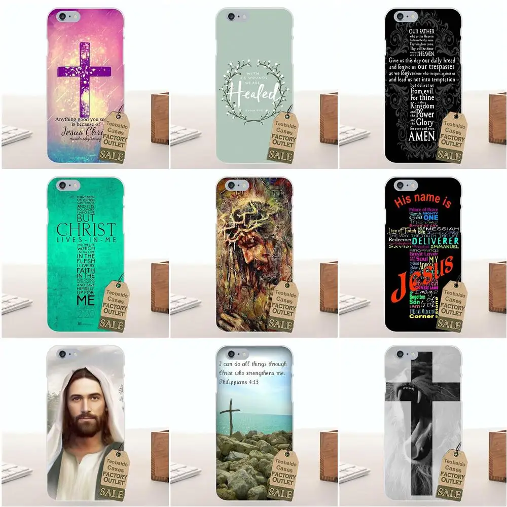 For Apple iPhone X 4 4S 5 5C SE 6 6S 7 8 Plus LG G4 G5 G6 K4 K7 K8 K10 Soft Protective Bible Jesus Christ Christian Cross | Мобильные
