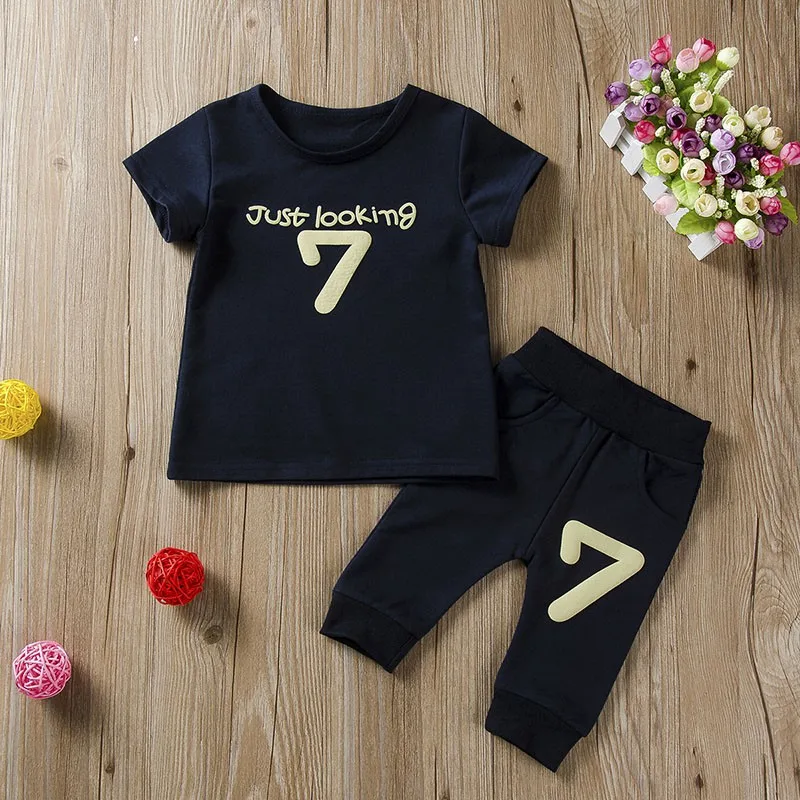Baby Suits Summer Kids Baby Boy\\'s Letter Number 7 Print Pattern T-Shirt Tops Trousers Casual Outfits Short Sleeve Clothes Sets
Baby Suits Summer Kids Baby Boy\\'s Letter Number 7 Print Pattern T-Shirt Tops Trousers Casual Outfits Short Sleeve Clothes Sets