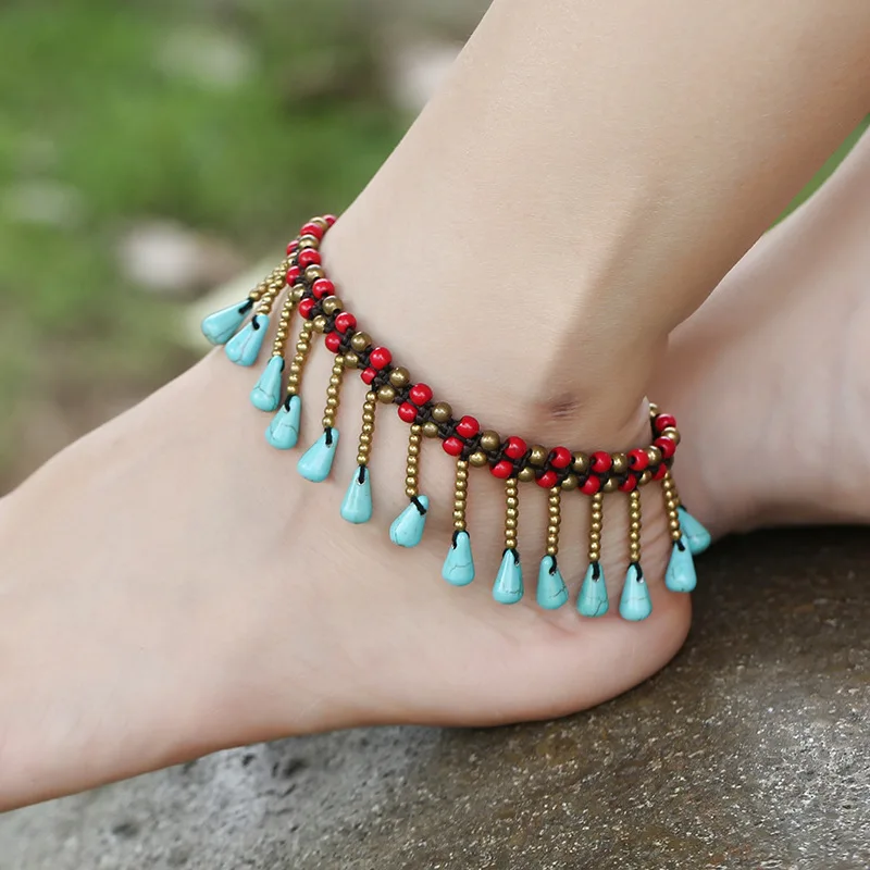 Bohemian Ethnic Vintage Tassel Droplet Pendant Anklet Original Fashion Street Shoot Simple Geometric Beach Sexy Feet Jewelry
Bohemian Ethnic Vintage Tassel Droplet Pendant Anklet Original Fashion Street Shoot Simple Geometric Beach Sexy Feet Jewelry