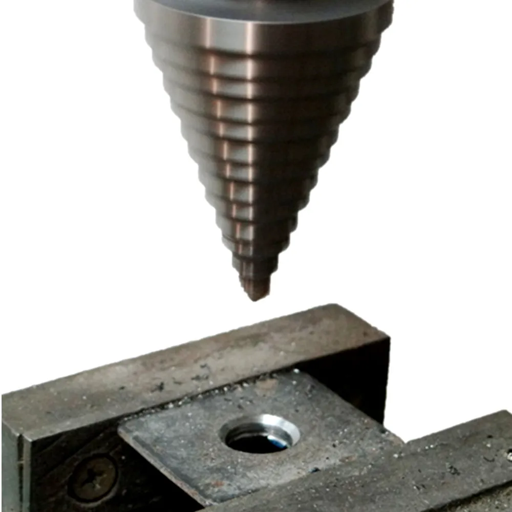 Step Drill Bit 5-35mm 13 Step Multiple Hole Steel Metal Plastic Aluminum PVC Sheet Insulation Boards Wood Cut Hss Cone Drill Bit
Step Drill Bit 5-35mm 13 Step Multiple Hole Steel Metal Plastic Aluminum PVC Sheet Insulation Boards Wood Cut Hss Cone Drill Bit