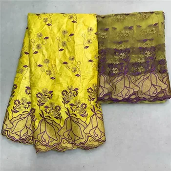 Graceful 5yards African cotton bazin riche lace with 2yards French blouse net lace fabric ZQBN31
Graceful 5yards African cotton bazin riche lace with 2yards French blouse net lace fabric ZQBN31