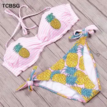 TCBSG 2019 Sexy High Neck Halter Floral Bikinis Women Swimsuit Bandage Swimwear Print Bikini Set Bathing Suit Swim Wear
TCBSG 2019 Sexy High Neck Halter Floral Bikinis Women Swimsuit Bandage Swimwear Print Bikini Set Bathing Suit Swim Wear