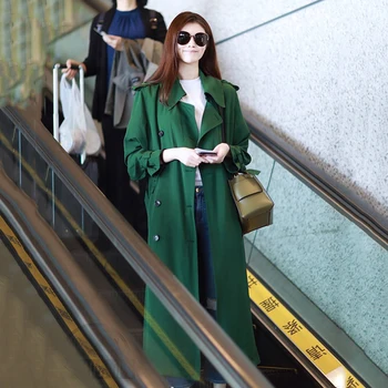 UK Brand new Fashion 2019 Fall /Autumn Casual Double breasted Simple Classic Long Trench coat Green Chic Female windbreakerYH214
UK Brand new Fashion 2019 Fall /Autumn Casual Double breasted Simple Classic Long Trench coat Green Chic Female windbreakerYH214