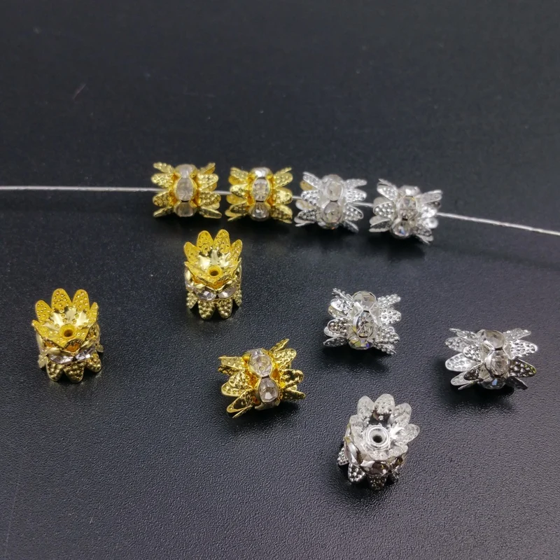 20pcs 8x10 Gold Silver Color Loose Rhinestone Crystal Beads Metal Rondelle Spacer Beads For Diy Jewelry Making
20pcs 8x10 Gold Silver Color Loose Rhinestone Crystal Beads Metal Rondelle Spacer Beads For Diy Jewelry Making