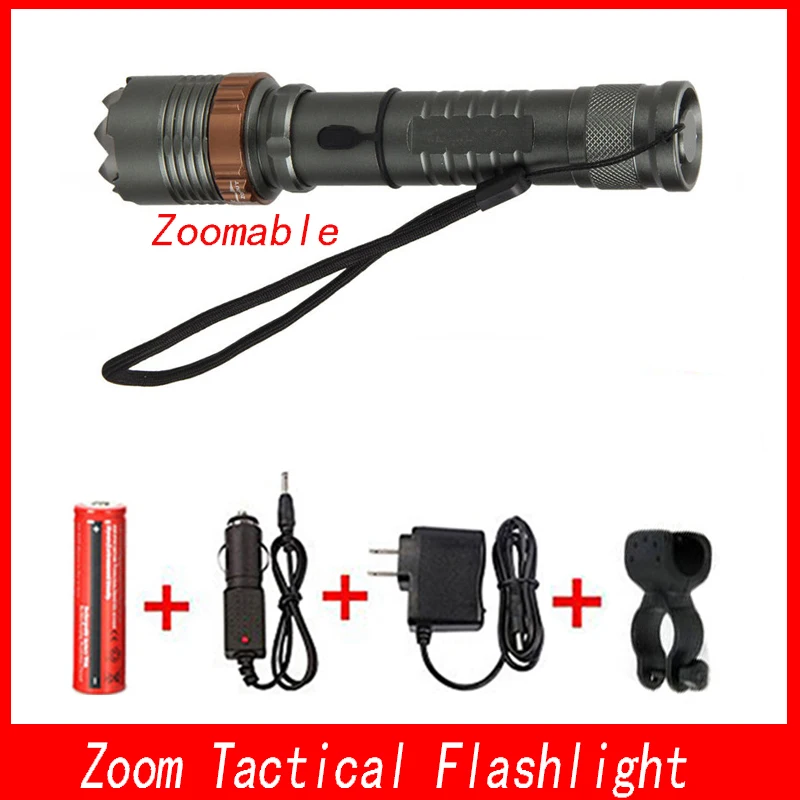 4000lm High Power XML T6 Zoom Led Tactical Flashlight Rechargeable Torch Lantern Hunting Flashlight AAA/18650 Battery Charger
4000lm High Power XML T6 Zoom Led Tactical Flashlight Rechargeable Torch Lantern Hunting Flashlight AAA/18650 Battery Charger