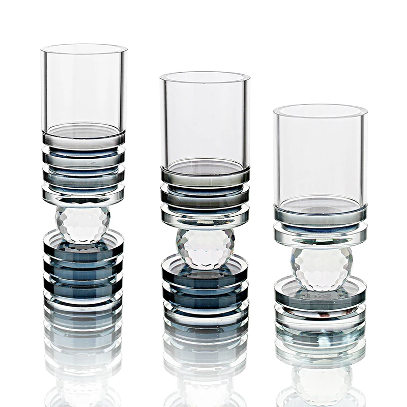 H&D Crystal Glass Candle Holder Candlesticks - Votive Candle Holder - Hurricane Candle Holders,Set of 3
H&D Crystal Glass Candle Holder Candlesticks - Votive Candle Holder - Hurricane Candle Holders,Set of 3