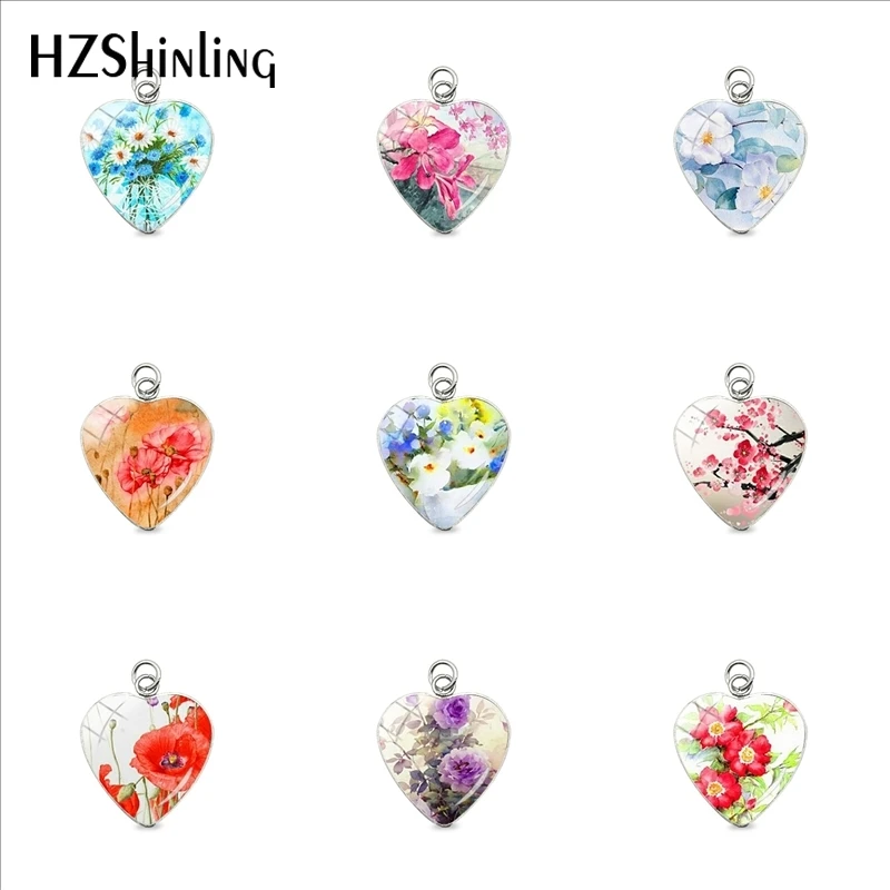 2019 Fashion Bohemian Style Vintage Flowers Pattern Heart Pendant Charms Beauty Poppies Rose Flowers Jewelry Gifts for Women
2019 Fashion Bohemian Style Vintage Flowers Pattern Heart Pendant Charms Beauty Poppies Rose Flowers Jewelry Gifts for Women