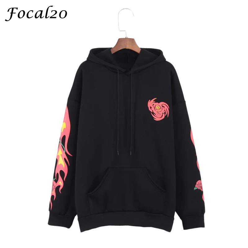 Focal20 Harajuku Autumn Flame Rose Print Women Fleeces Hoodies Long Sleeve Gothic Oversize Velvet Hooded Sweatshirt Pullover
Focal20 Harajuku Autumn Flame Rose Print Women Fleeces Hoodies Long Sleeve Gothic Oversize Velvet Hooded Sweatshirt Pullover