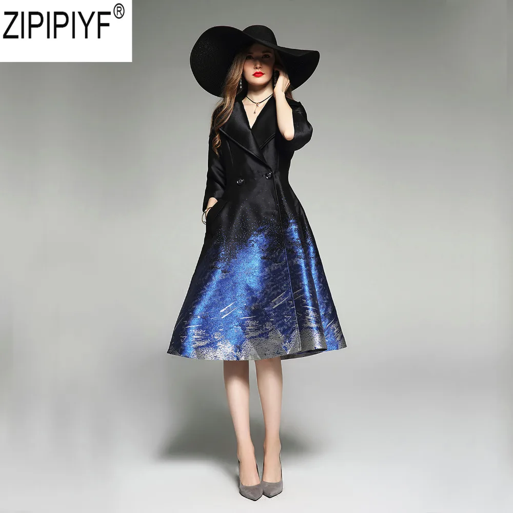 High Quality 2018 Women Patchwork Lurex Skirt Coats Vintage Women Luxury Turn down Collar 3/4 Sleeve England Trench Coats C3076
High Quality 2018 Women Patchwork Lurex Skirt Coats Vintage Women Luxury Turn down Collar 3/4 Sleeve England Trench Coats C3076