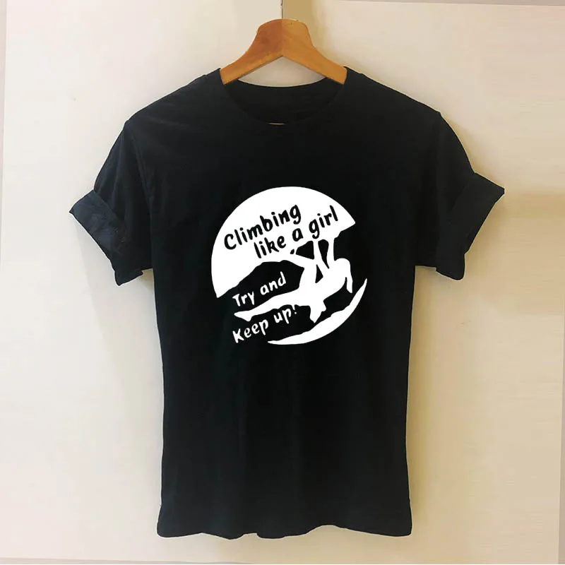 Rock Climbing Like A Girl Print Women Short Sleeve Tshirt Casual Cotton Hipster Funny T Shirt for Girl Lady Top Drop Ship
Rock Climbing Like A Girl Print Women Short Sleeve Tshirt Casual Cotton Hipster Funny T Shirt for Girl Lady Top Drop Ship