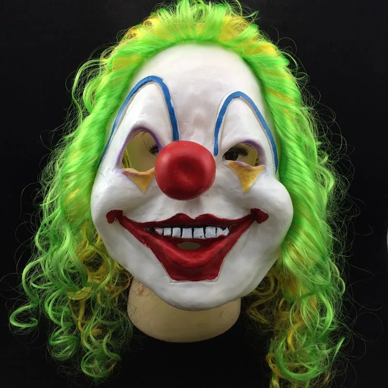 Halloween Scary Clown Latex Full Face Mask Big Mouth Red Nose Wig Green Red hair Cosplay Horror masquerade mask Ghost Party
Halloween Scary Clown Latex Full Face Mask Big Mouth Red Nose Wig Green Red hair Cosplay Horror masquerade mask Ghost Party