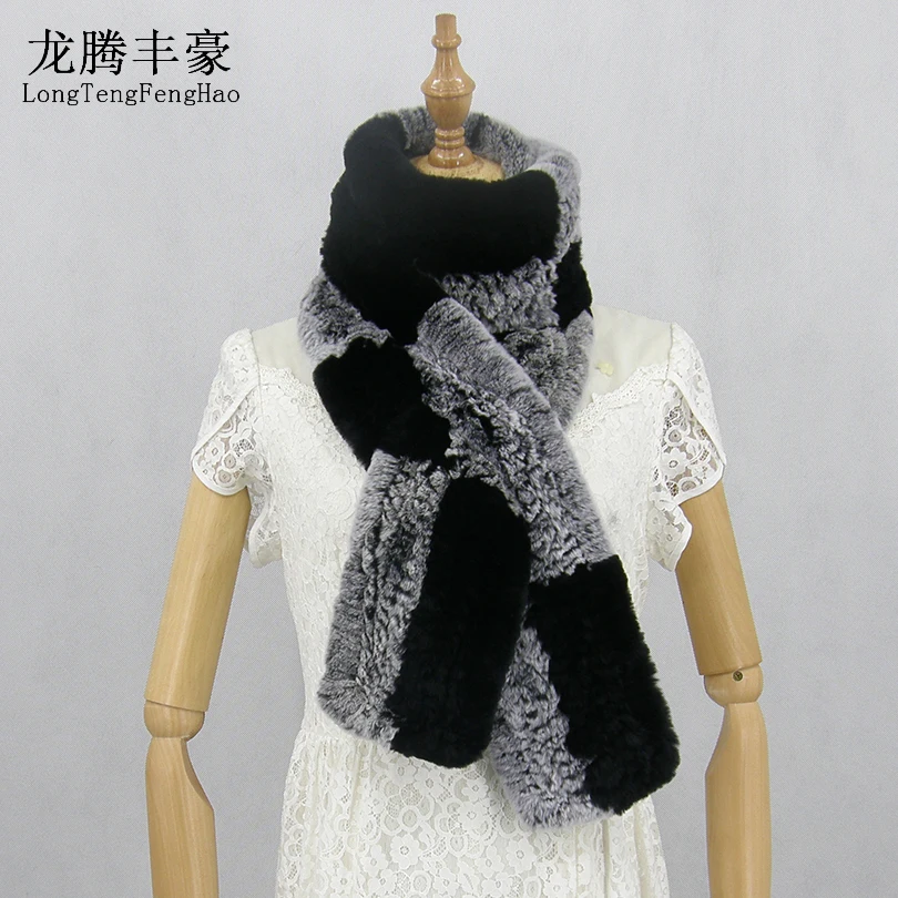 165*14cm Womens Winter Scarves Fashion Knitted Patchwork Natural Real Rex Rabbit Fur Scarf Lady Warm Scarves Real Fur Scarf
165*14cm Womens Winter Scarves Fashion Knitted Patchwork Natural Real Rex Rabbit Fur Scarf Lady Warm Scarves Real Fur Scarf