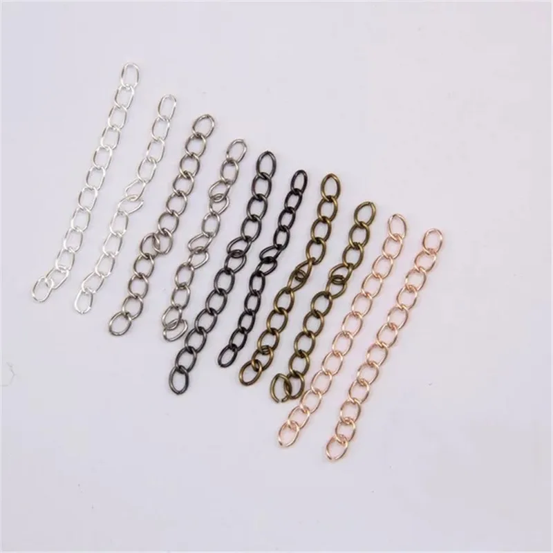 50pcs (4.5-5cm) Extension Chain 6Colors Extended Jewelry Chains Tail Extender For DIY Jewelry Making Findings Accessories
50pcs (4.5-5cm) Extension Chain 6Colors Extended Jewelry Chains Tail Extender For DIY Jewelry Making Findings Accessories