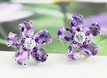 Amethyst Stud earring Free shipping Natural real amethyst 925 sterling silver Fine gems earrings 0.23ct*10pcs gems #14100402
Amethyst Stud earring Free shipping Natural real amethyst 925 sterling silver Fine gems earrings 0.23ct*10pcs gems #14100402