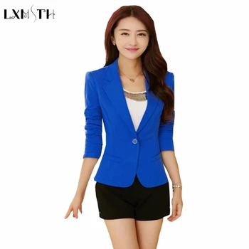 2020 Black Yellow Blue Formal Female blazer Jackets short blasers mujer Women's slim long sleeve woman suit coat Jacket Lady
2020 Black Yellow Blue Formal Female blazer Jackets short blasers mujer Women's slim long sleeve woman suit coat Jacket Lady