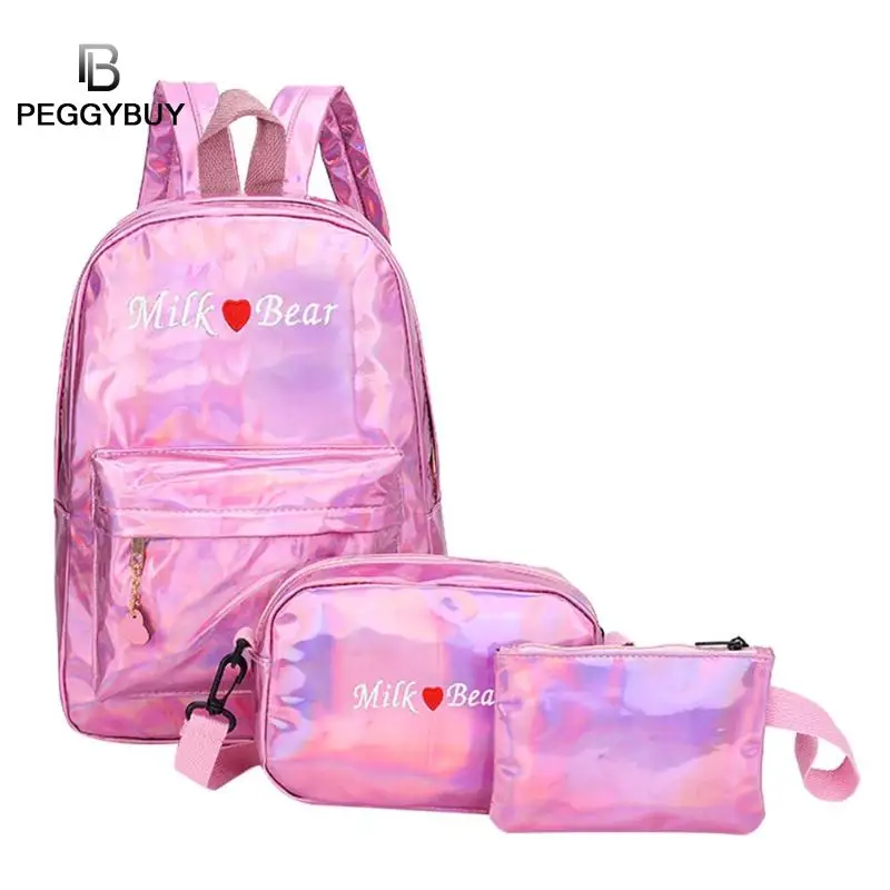 3pcs/Set Women's School Backpacks Set Large Capacity Embroidery Travel Backpack Laser Holographic Shoulder Bags Teenages Mochila
3pcs/Set Women's School Backpacks Set Large Capacity Embroidery Travel Backpack Laser Holographic Shoulder Bags Teenages Mochila