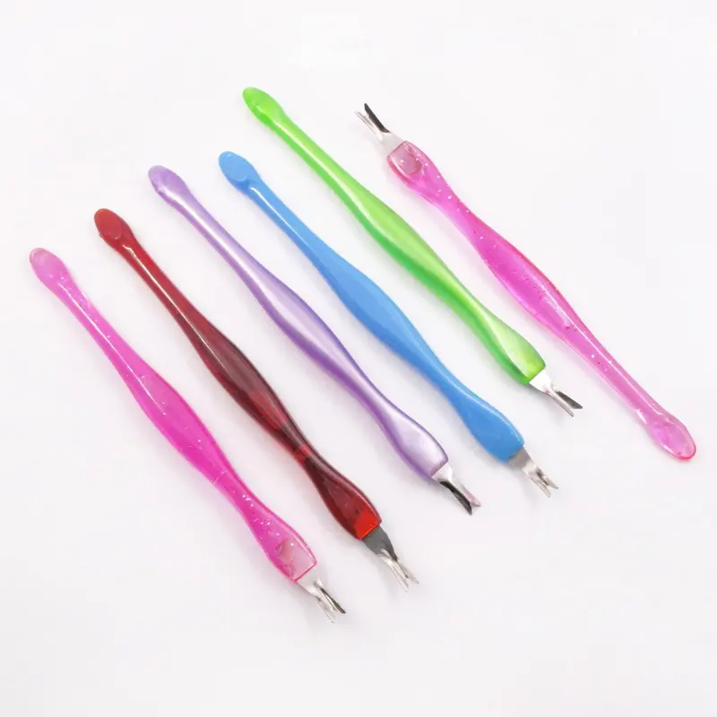 Cuticle Pusher Finger Nail Cuticle Remover Steel Blade Nails Tools Dead