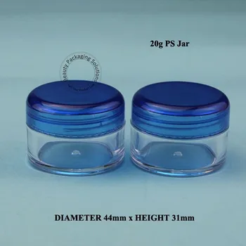 100pcs/lot Wholesale 20g Plastic Facial Cream Jar Empty Cosmetic Container Blue Cap Small Vial Refillabel Bottle PS Pot
100pcs/lot Wholesale 20g Plastic Facial Cream Jar Empty Cosmetic Container Blue Cap Small Vial Refillabel Bottle PS Pot