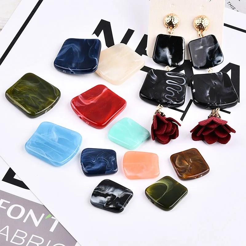 DIY earpiece accessories imitation stone jade marble resin straight hole size square earring material pendant
DIY earpiece accessories imitation stone jade marble resin straight hole size square earring material pendant