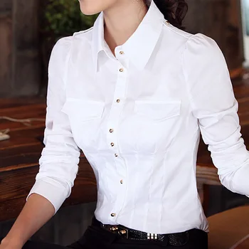 Career Lady Fashion White Cotton Shirts Size S-2XL Good Quality Long Sleeve Clothing Elegant Women Casual Blouses
Career Lady Fashion White Cotton Shirts Size S-2XL Good Quality Long Sleeve Clothing Elegant Women Casual Blouses