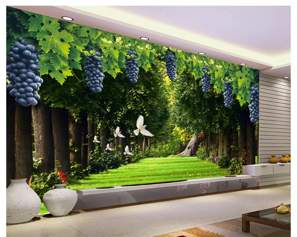 beibehang wallpaper for walls 3 d Water delicious grape green carpet road TV wall decoration painting papel de parede tapety
beibehang wallpaper for walls 3 d Water delicious grape green carpet road TV wall decoration painting papel de parede tapety