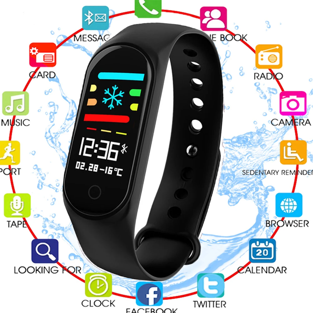 Smart Bracelet M3S Waterproof Smart Band Fitness Bracelet Blood Pressure Heart Rate Monitor Fitness Tracker Wristband Watch
Smart Bracelet M3S Waterproof Smart Band Fitness Bracelet Blood Pressure Heart Rate Monitor Fitness Tracker Wristband Watch