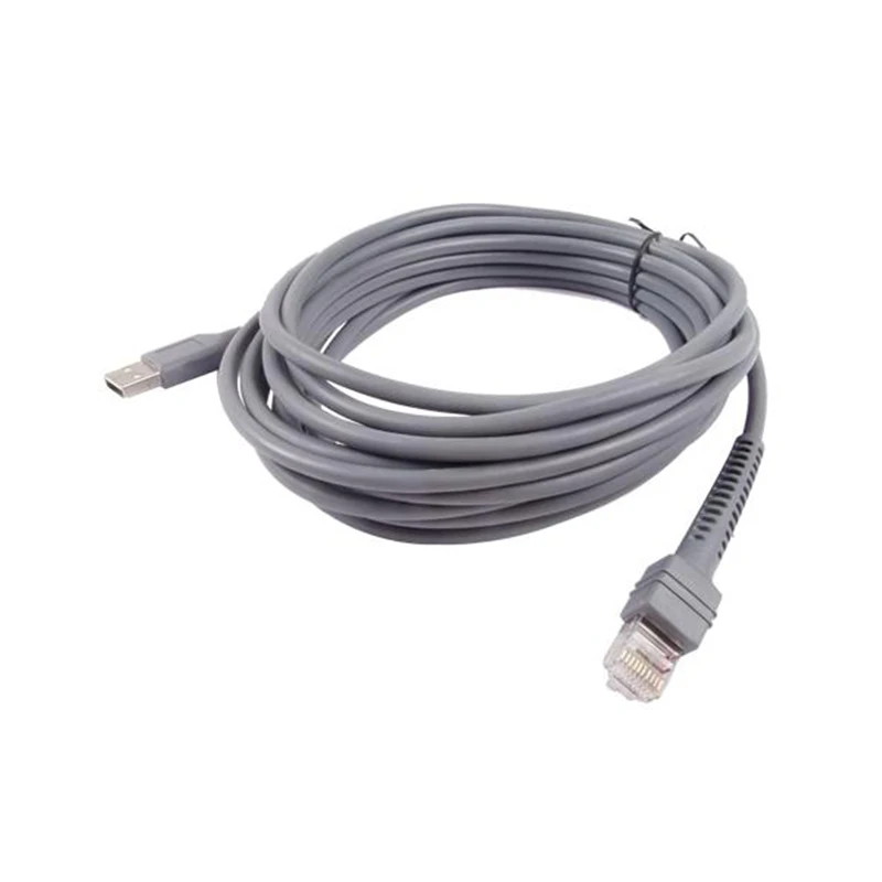 Фото Кабель USB к RJ45 длиной 5 м для Symbol Motorola LS2208 LS4278 LS7808 M2007 M2004 M2005 - купить