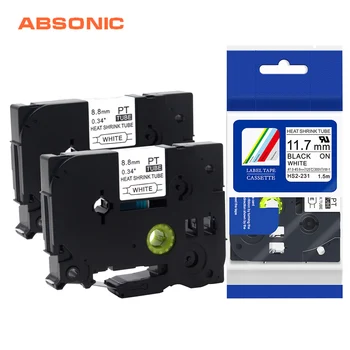 Absonic 2PCS HSe-221 HSe221 8.8mm Black on White Heat Shrink Tube Cable Label Ribbon For Brother PTE300 PTE500 PTE550W Printer
Absonic 2PCS HSe-221 HSe221 8.8mm Black on White Heat Shrink Tube Cable Label Ribbon For Brother PTE300 PTE500 PTE550W Printer