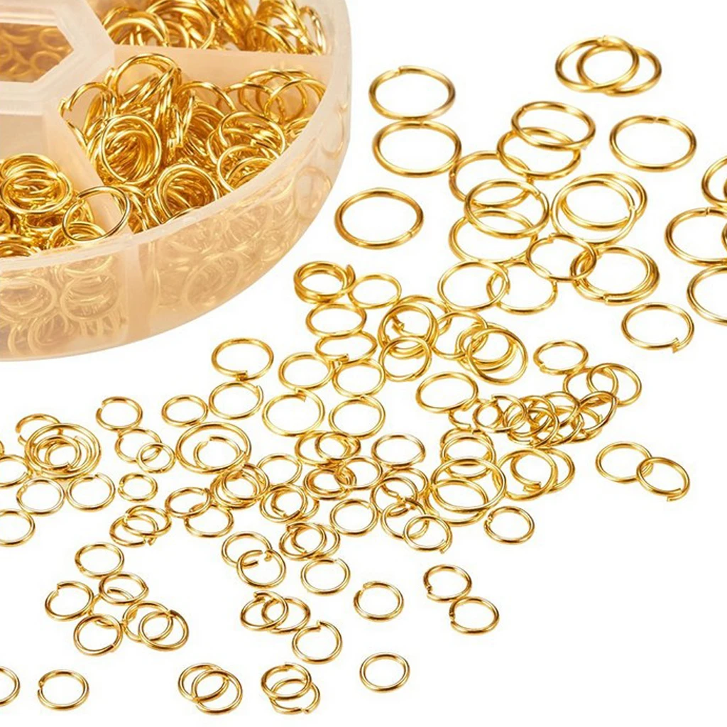 1 Box Gold Open Jump Rings 3mm 4mm 5mm 6mm 7mm 8mm 10mm for jewlery Making Findings 1450 Pcs In Total Jewelry Link Loop Findings
1 Box Gold Open Jump Rings 3mm 4mm 5mm 6mm 7mm 8mm 10mm for jewlery Making Findings 1450 Pcs In Total Jewelry Link Loop Findings
