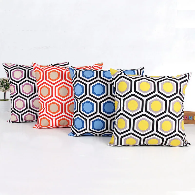 45*45cm 17" Fashion Home Office Car Sofa Decor Bliue Yellow Pink Orange Hexagon Geometric Pillow Case Cushion Cover cojin
45*45cm 17" Fashion Home Office Car Sofa Decor Bliue Yellow Pink Orange Hexagon Geometric Pillow Case Cushion Cover cojin