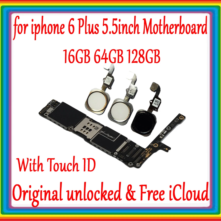 Factory unlocked for iPhone 6 Plus 6P motherboard original without fingerprint Mainboard With/Without Touch ID logic board
Factory unlocked for iPhone 6 Plus 6P motherboard original without fingerprint Mainboard With/Without Touch ID logic board
