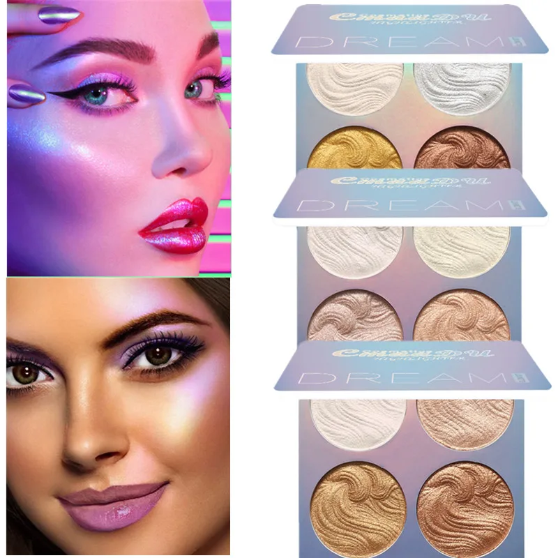 4 Colors Highlighter Illuminator Makeup Glow Kit Face Brightener Contouring Liquid Highlighter Powder Palette Bronzer Cosmetics
4 Colors Highlighter Illuminator Makeup Glow Kit Face Brightener Contouring Liquid Highlighter Powder Palette Bronzer Cosmetics