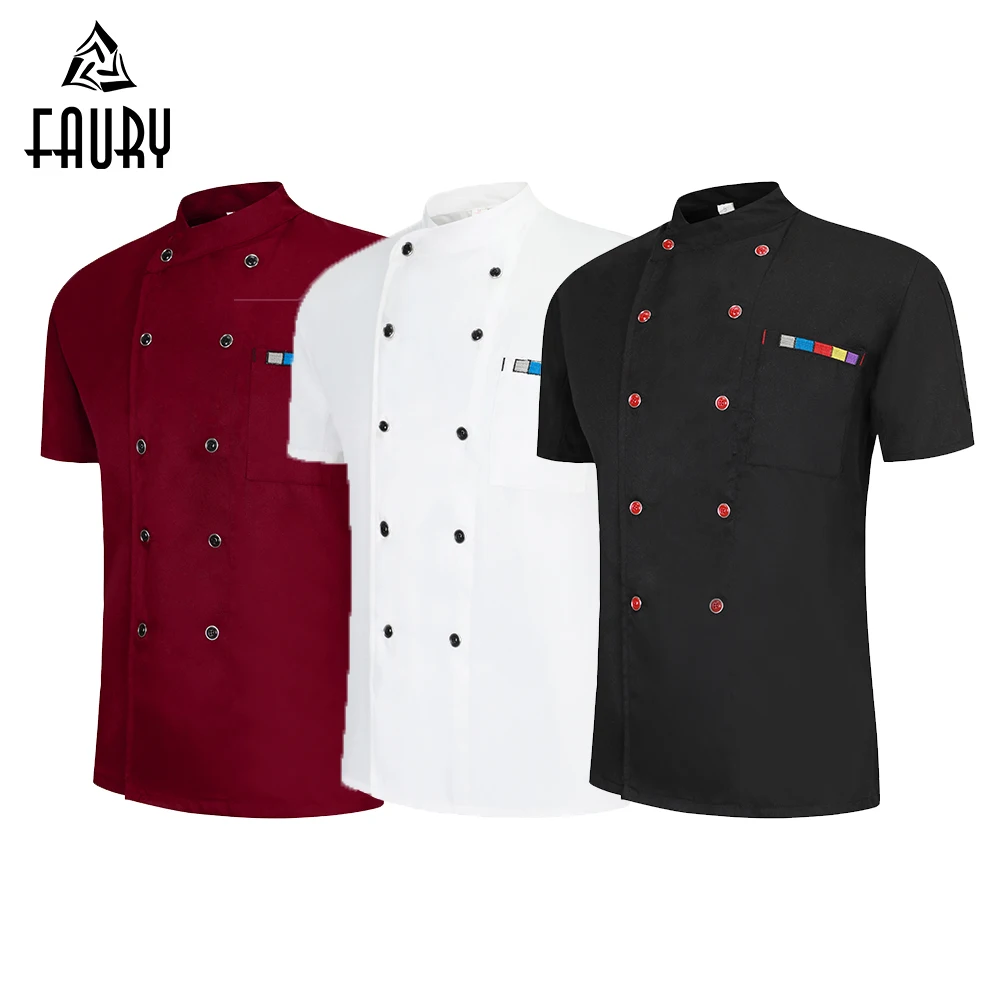 Chef Jacket Wholesale Summer Work Clothes Uniform Jaleco Kitchen Hotel Restaurant Cafe Bakery Profesional Waiter Waitress
Chef Jacket Wholesale Summer Work Clothes Uniform Jaleco Kitchen Hotel Restaurant Cafe Bakery Profesional Waiter Waitress