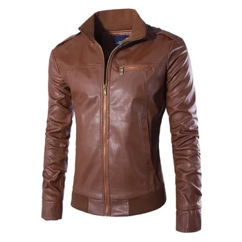 New Retro Motorcycle Jacket Leather Men Stand Collar Slim Vintage Bomber Biker Windproof PU Leather Jaqueta Motoqueiro Coat
New Retro Motorcycle Jacket Leather Men Stand Collar Slim Vintage Bomber Biker Windproof PU Leather Jaqueta Motoqueiro Coat