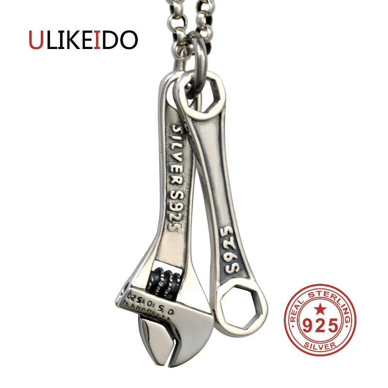 Pure 925 Sterling Silver Jewelry Monkey Spanner Charms Punk Pendants for Men And Women Thai Silver Necklace Chain Fine Gift 1284
Pure 925 Sterling Silver Jewelry Monkey Spanner Charms Punk Pendants for Men And Women Thai Silver Necklace Chain Fine Gift 1284