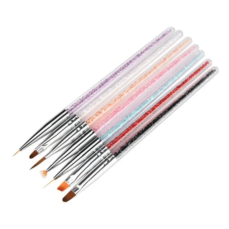 7pcs Nail Brush UV Gel Crystal nail art brush artifical fiber gel unicorn Plastic handle brushes for french manicure 12.6
7pcs Nail Brush UV Gel Crystal nail art brush artifical fiber gel unicorn Plastic handle brushes for french manicure 12.6