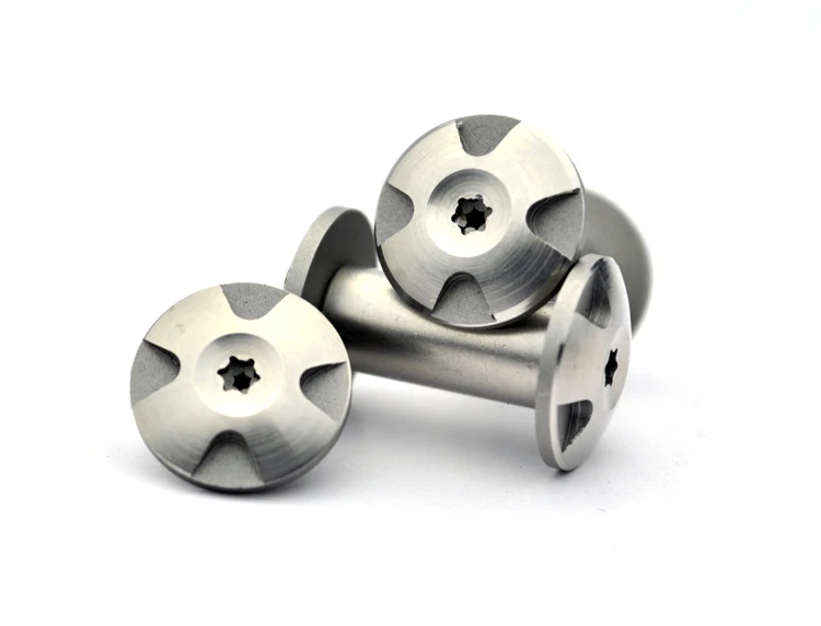 

5MM/6MM M4 Screw Knife Handle DIY Material Fastening American Style Five-pointed Star Rivet 0.57 Inches 4PCS