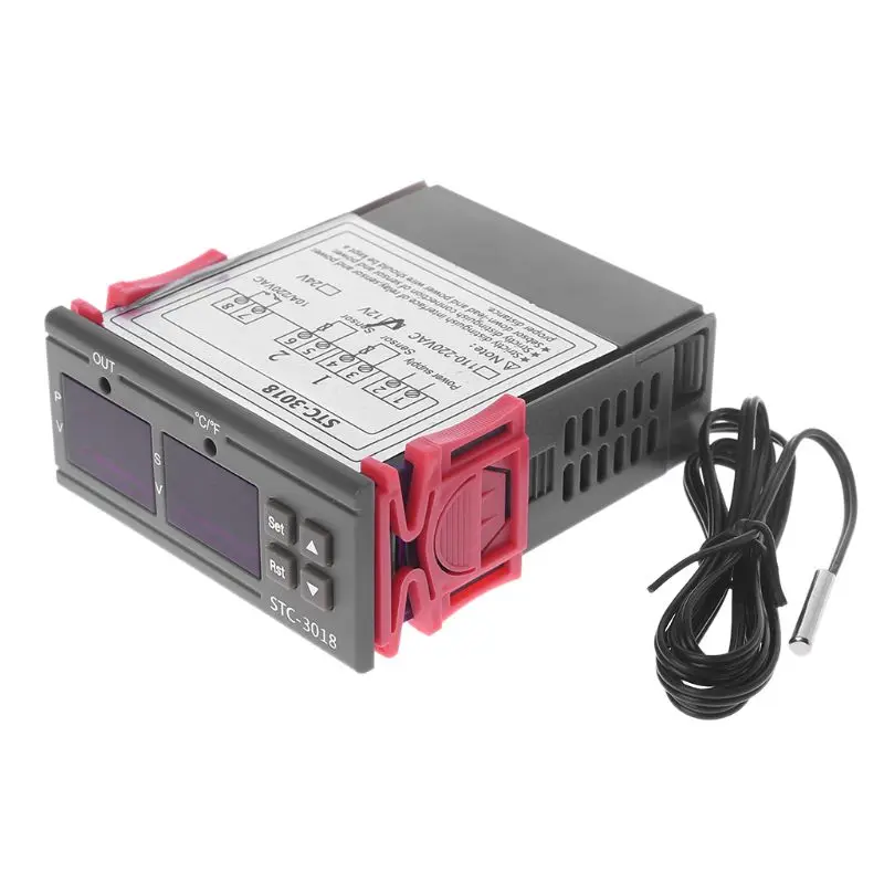 12V 24V 220V Digital Temperature Controller C/F Thermostat 10A Relay Thermoregulator Heating Cooling Switch
12V 24V 220V Digital Temperature Controller C/F Thermostat 10A Relay Thermoregulator Heating Cooling Switch