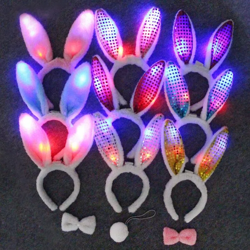 Sexy Women Girl Light Sequin Glow Bunny Rabbit Cosplay Ears Headband Bow Glow Wedding Birthday Rave LED Party Supplies Carnival
Sexy Women Girl Light Sequin Glow Bunny Rabbit Cosplay Ears Headband Bow Glow Wedding Birthday Rave LED Party Supplies Carnival