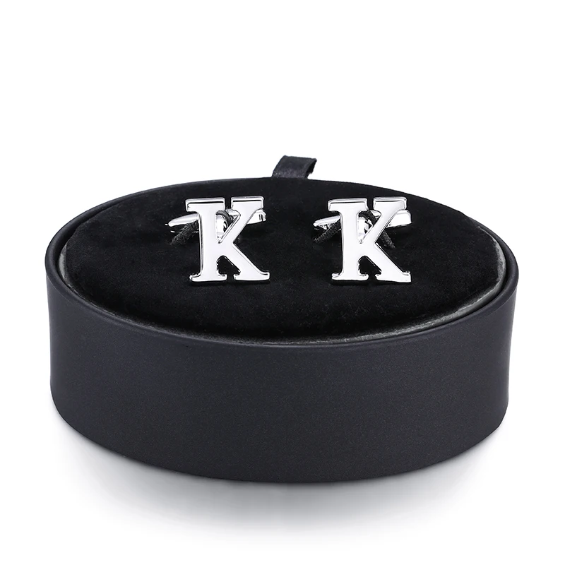 DY a set of high quality fashion silvery letter K Cufflinks black leather box men French shirt Cufflinks box set free shipping 
DY a set of high quality fashion silvery letter K Cufflinks black leather box men French shirt Cufflinks box set free shipping