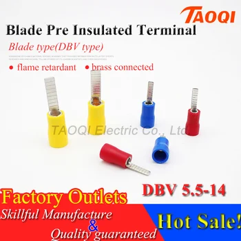 500pcs/pack DBV5.5-14 Insulated Blade Terminal Cable Wire Connectors Electrical Crimp Terminals Ends Cold pressed terminal
500pcs/pack DBV5.5-14 Insulated Blade Terminal Cable Wire Connectors Electrical Crimp Terminals Ends Cold pressed terminal