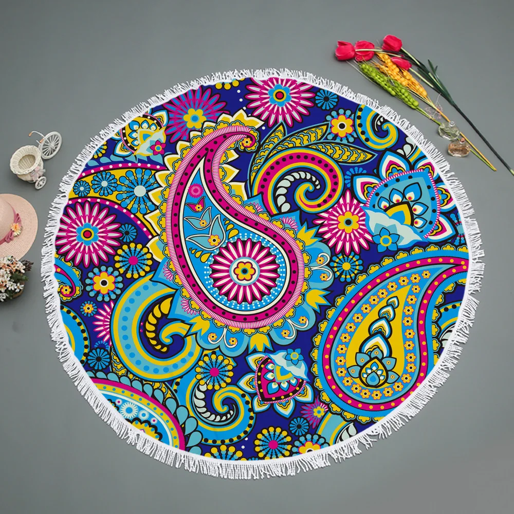 Paisley Beach Blanket Boho Bohemian Round Mandala Sand Proof Large Microfiber Beach Blanket Towel Indian Toalha De Praia Redonda
Paisley Beach Blanket Boho Bohemian Round Mandala Sand Proof Large Microfiber Beach Blanket Towel Indian Toalha De Praia Redonda